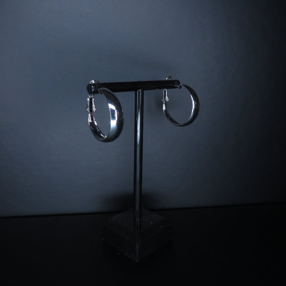 Silver Colored Hoops